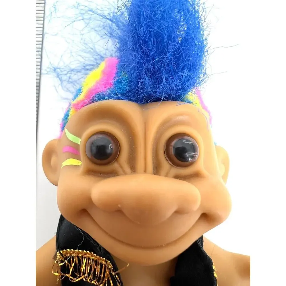 Russ Troll Doll Lucky Punk Rock Star Rainbow Mohawk